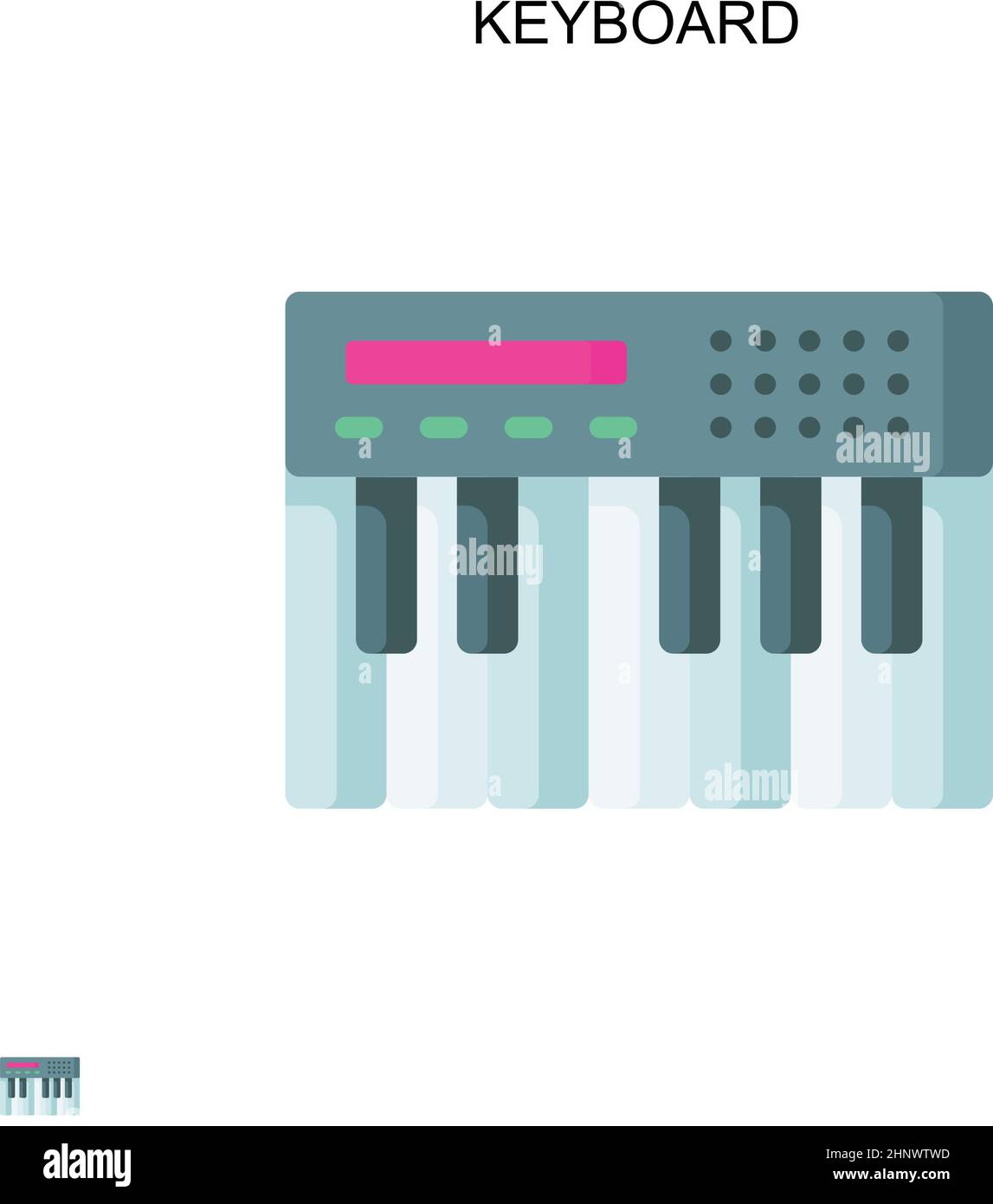 Icône de vecteur simple du clavier.Modèle de conception de symbole d'illustration pour élément d'interface utilisateur Web mobile. Illustration de Vecteur