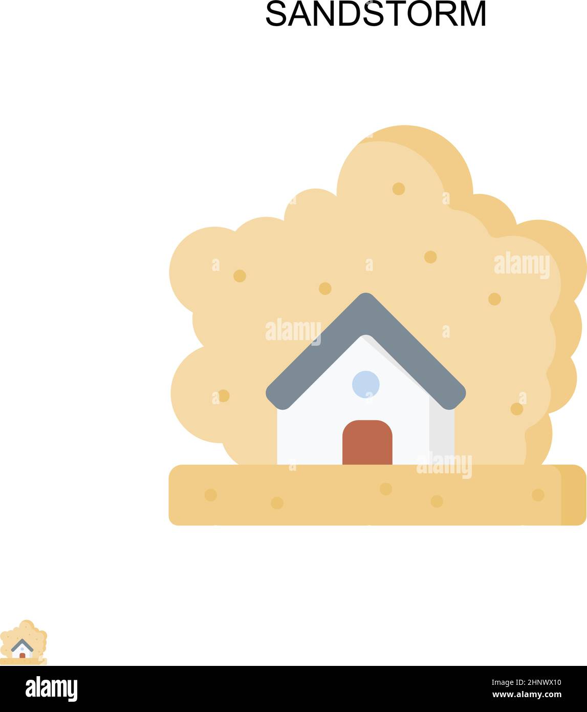 Icône de vecteur simple Sandstorm.Modèle de conception de symbole d'illustration pour élément d'interface utilisateur Web mobile. Illustration de Vecteur