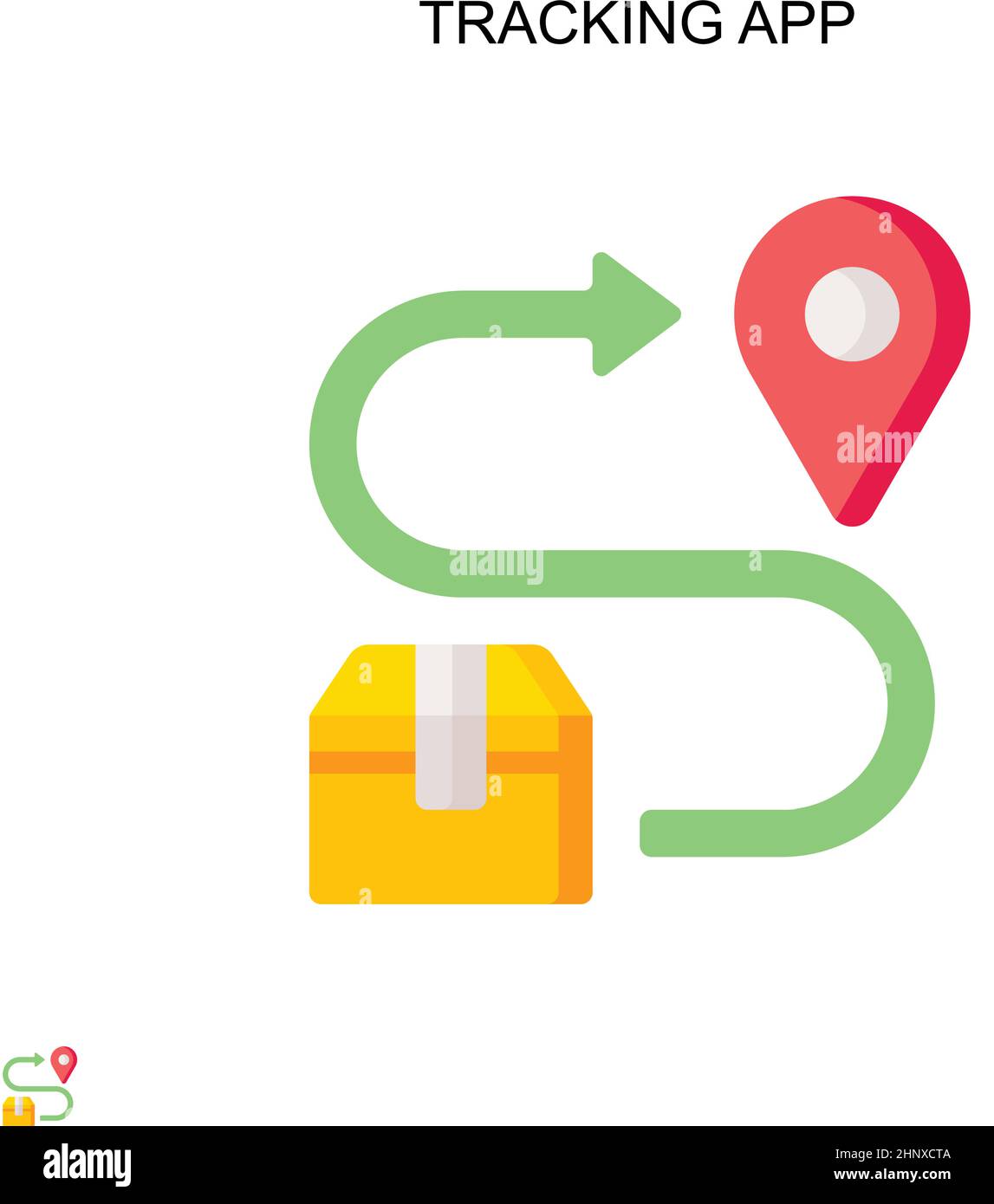 Icône de vecteur simple de l'application de suivi. Modèle de conception de symbole d'illustration pour élément d'interface utilisateur Web mobile. Illustration de Vecteur