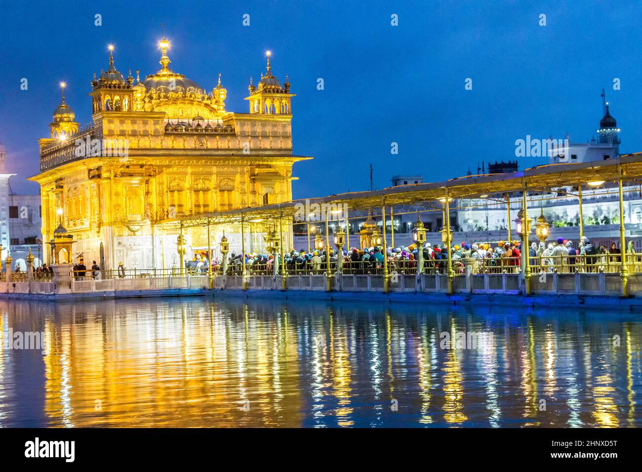 Le Harimandir Sahib au Golden Temple d'Amritsar, Inde - complexe Banque D'Images