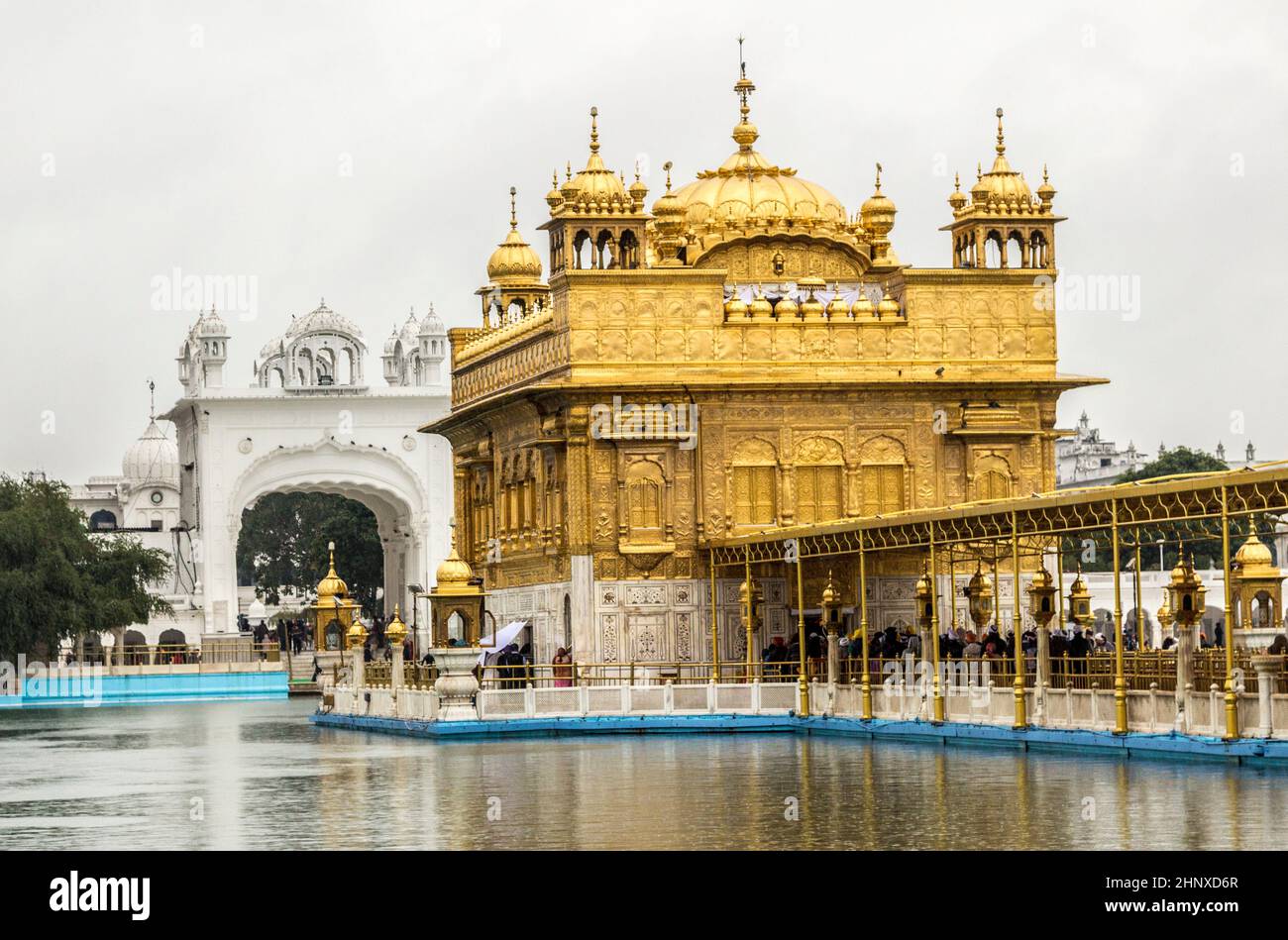 Le Harimandir Sahib au Golden Temple d'Amritsar, Inde - complexe Banque D'Images