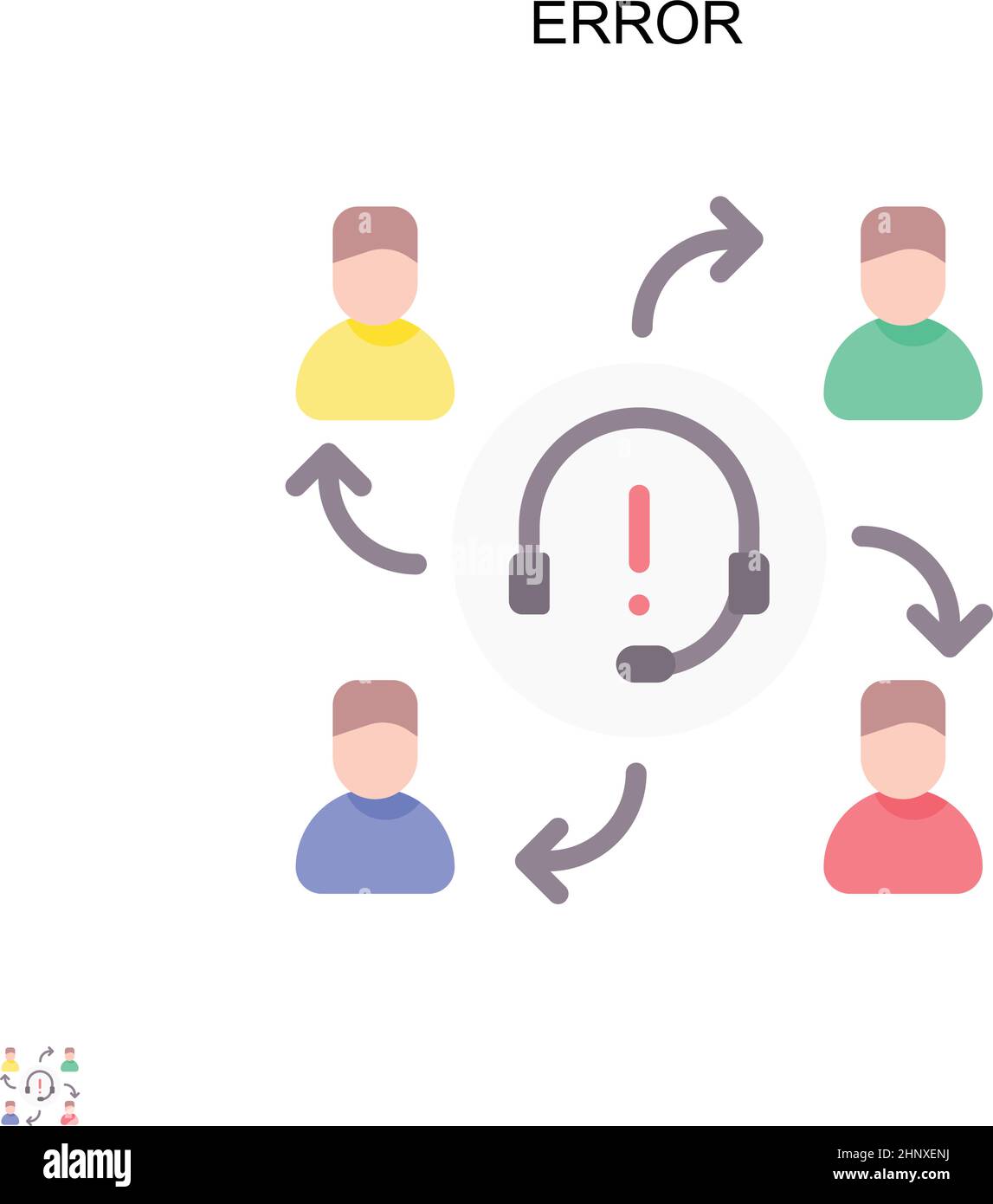 Erreur icône de vecteur simple.Modèle de conception de symbole d'illustration pour élément d'interface utilisateur Web mobile. Illustration de Vecteur