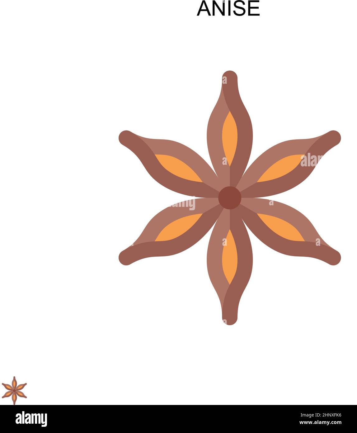 Icône de vecteur simple anis. Modèle de conception de symbole d'illustration pour élément d'interface utilisateur Web mobile. Illustration de Vecteur