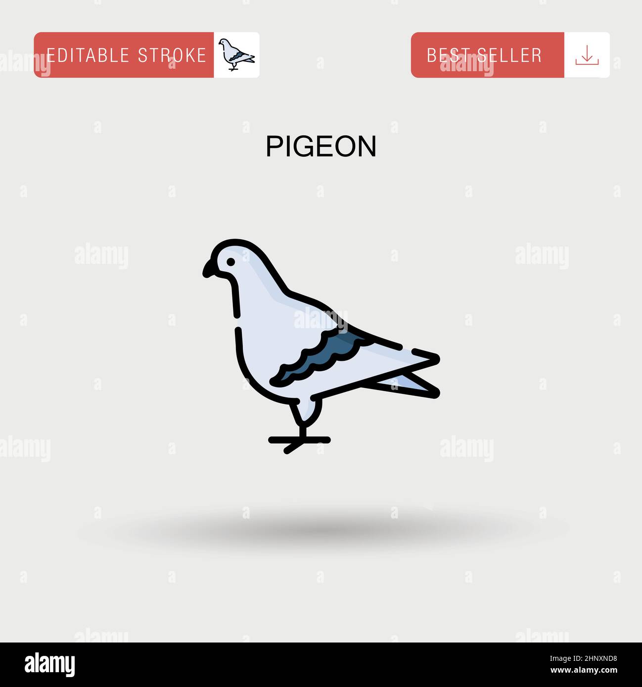 Icône de vecteur simple Pigeon. Illustration de Vecteur