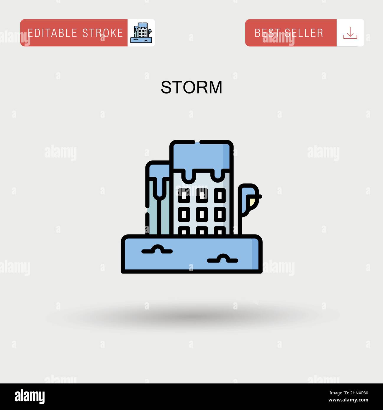 Icône vecteur simple Storm. Illustration de Vecteur