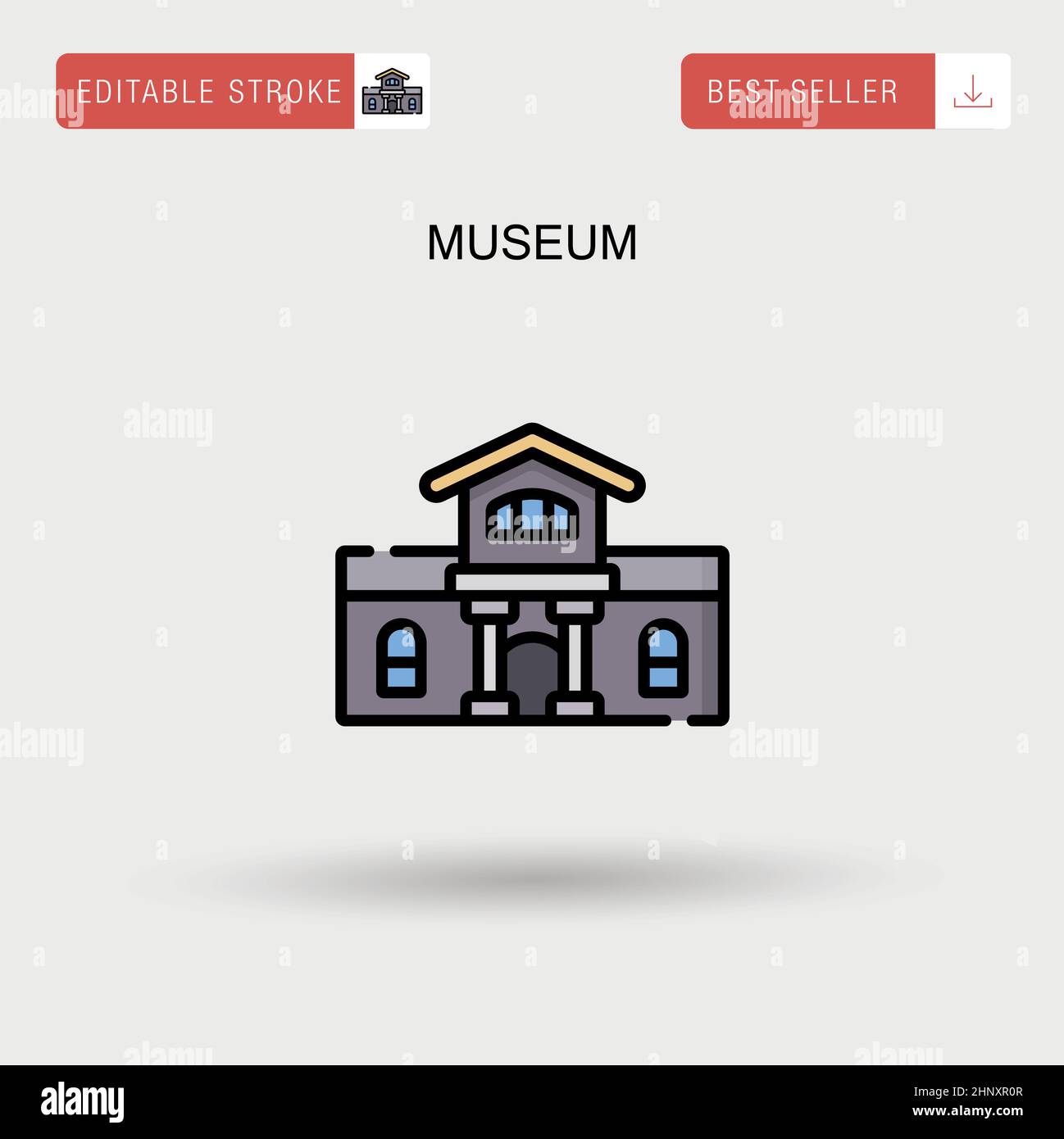 Icône de vecteur simple musée. Illustration de Vecteur