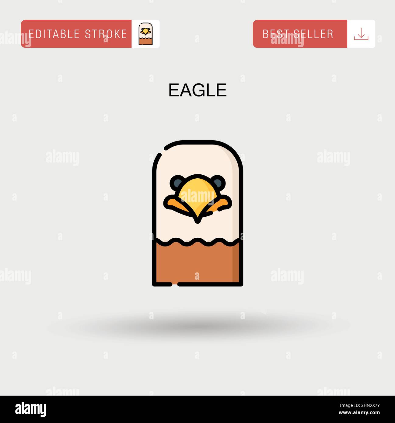 Icône de vecteur simple Eagle. Illustration de Vecteur