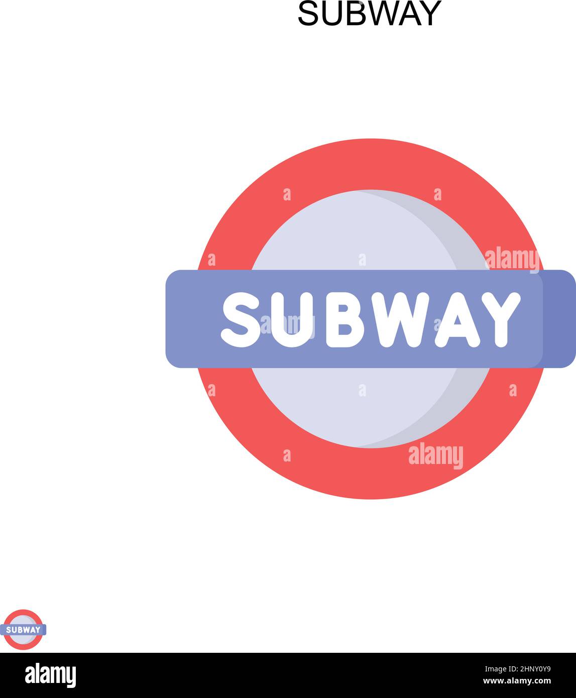 Icône de vecteur simple de métro.Modèle de conception de symbole d'illustration pour élément d'interface utilisateur Web mobile. Illustration de Vecteur