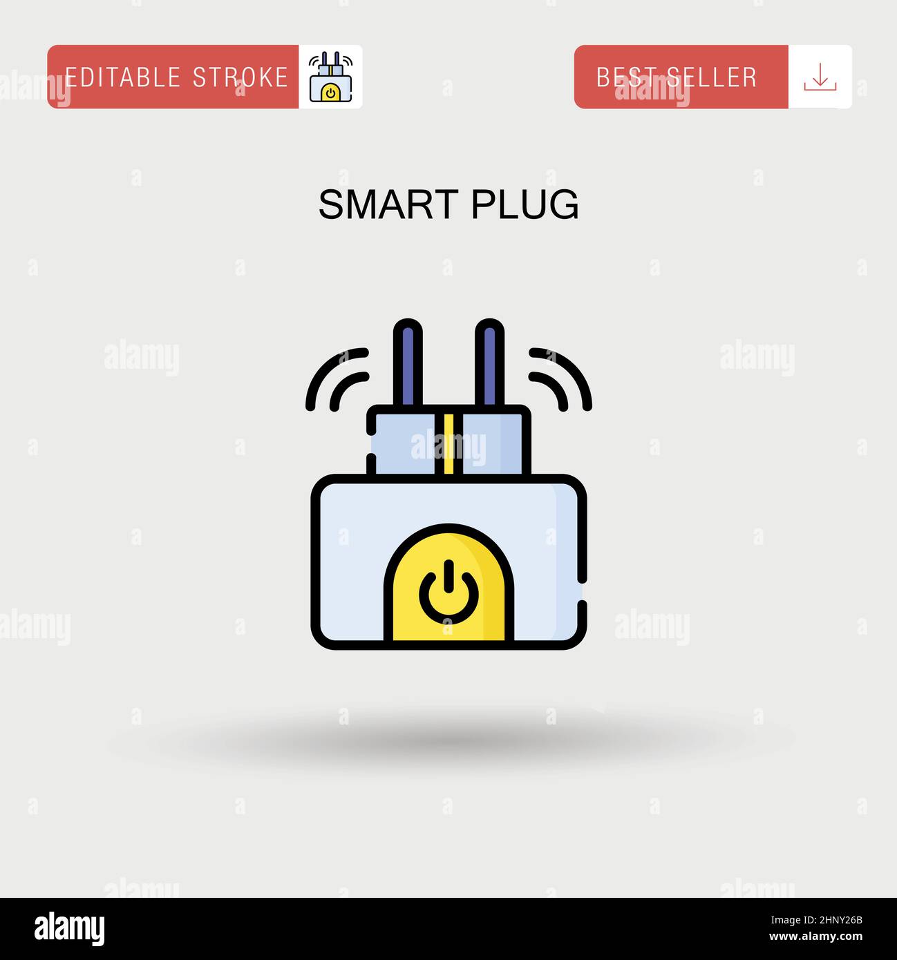 Icône de vecteur simple Smart Plug. Illustration de Vecteur