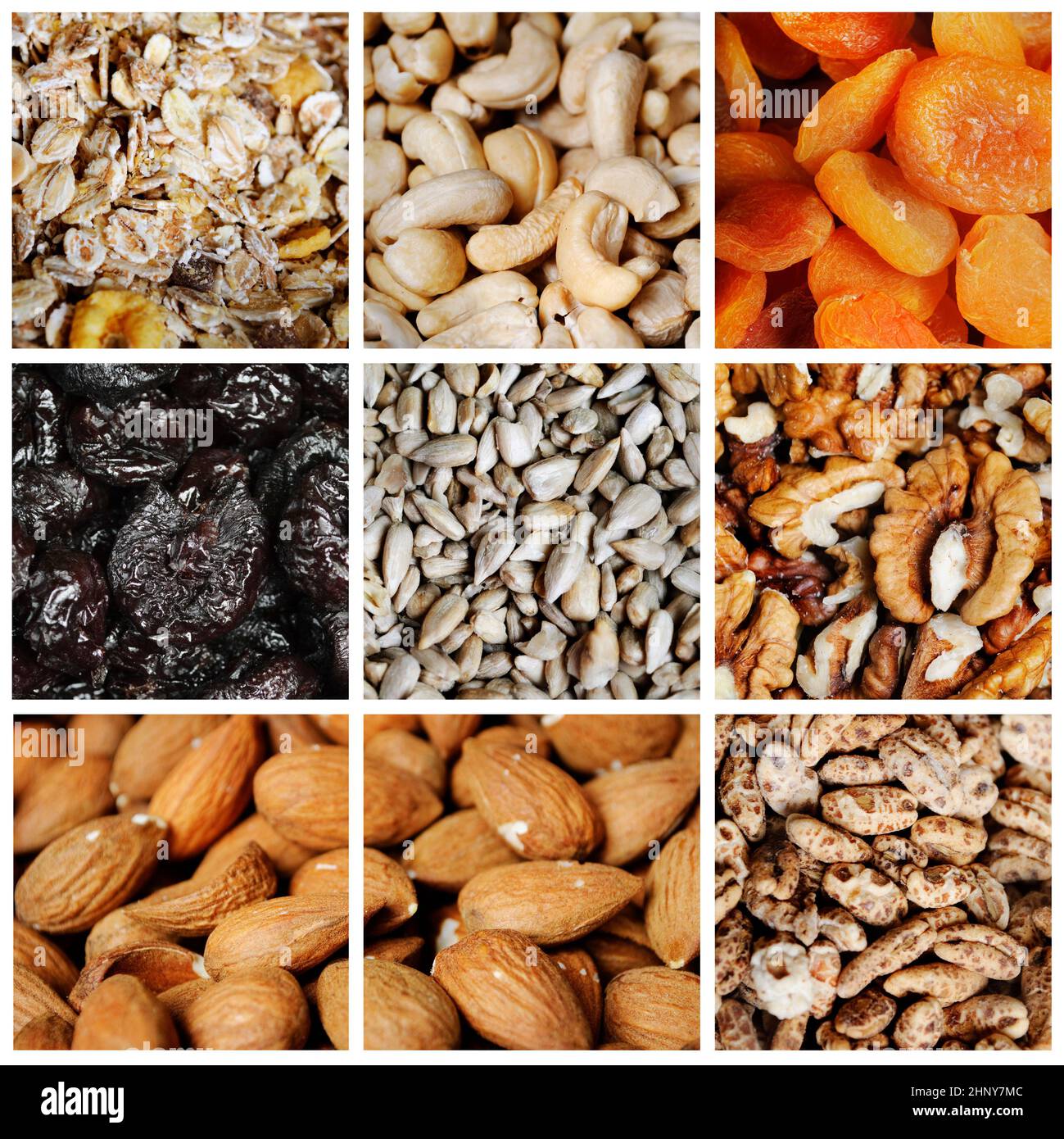 Collection de divers produits alimentaires sains Banque D'Images