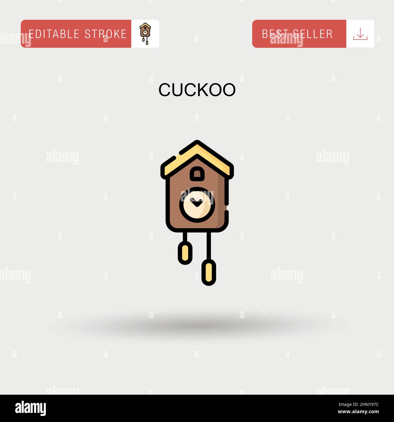 Icône de vecteur simple Cuckoo. Illustration de Vecteur