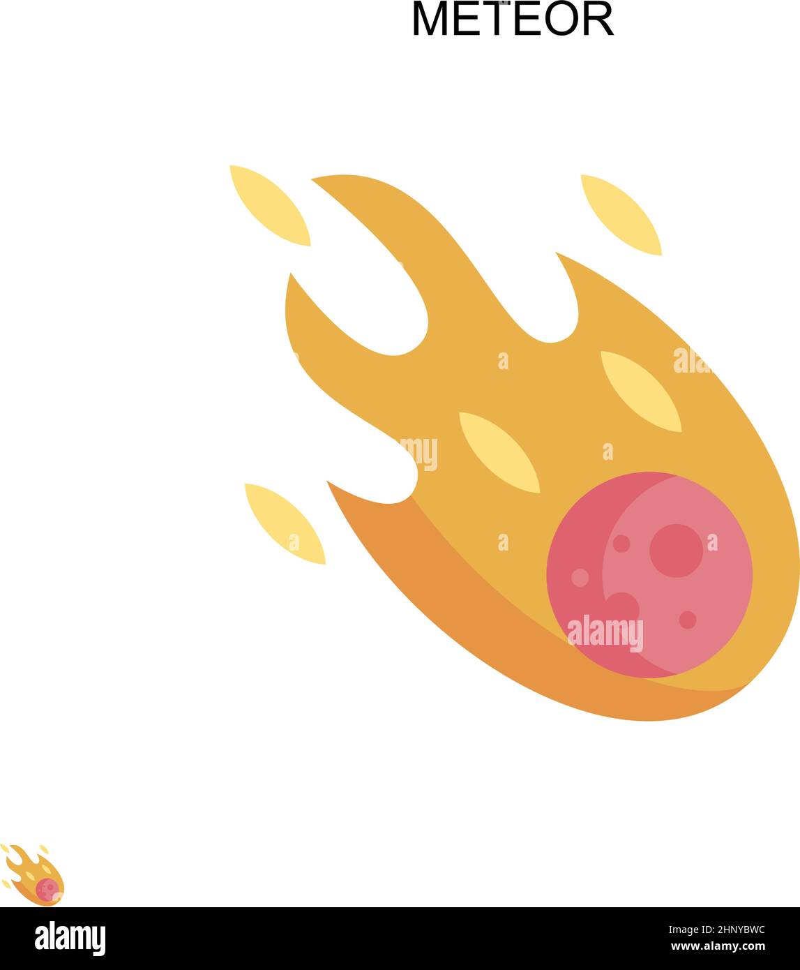 Icône vecteur simple Meteor.Modèle de conception de symbole d'illustration pour élément d'interface utilisateur Web mobile. Illustration de Vecteur
