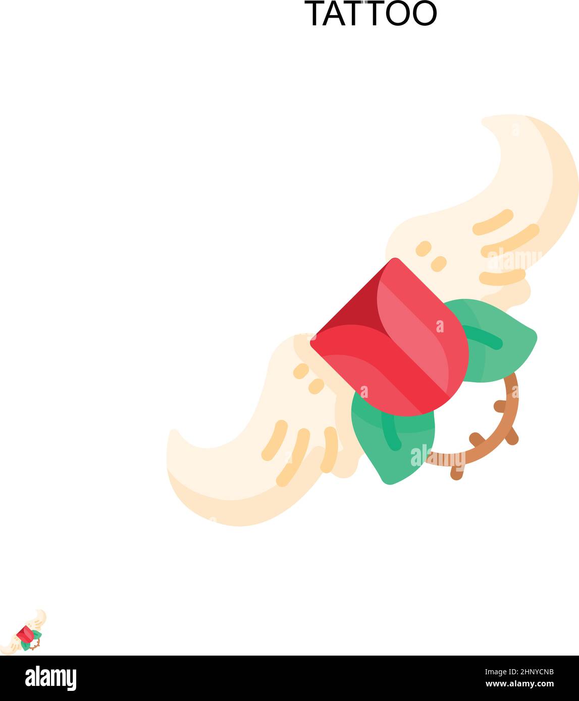 Icône de vecteur simple tatouage. Modèle de conception de symbole d'illustration pour élément d'interface utilisateur Web mobile. Illustration de Vecteur