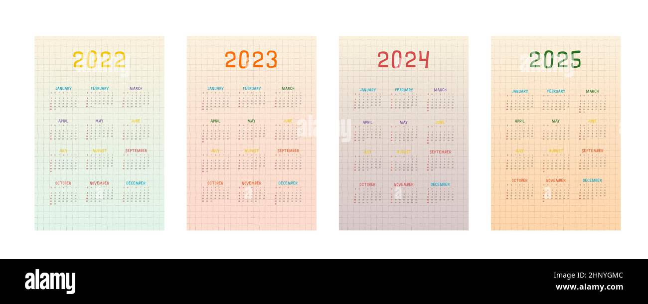 Calendrier Cab 2023 2024 2022 2023 2024 Calendar Banque D'images Vectorielles - Alamy