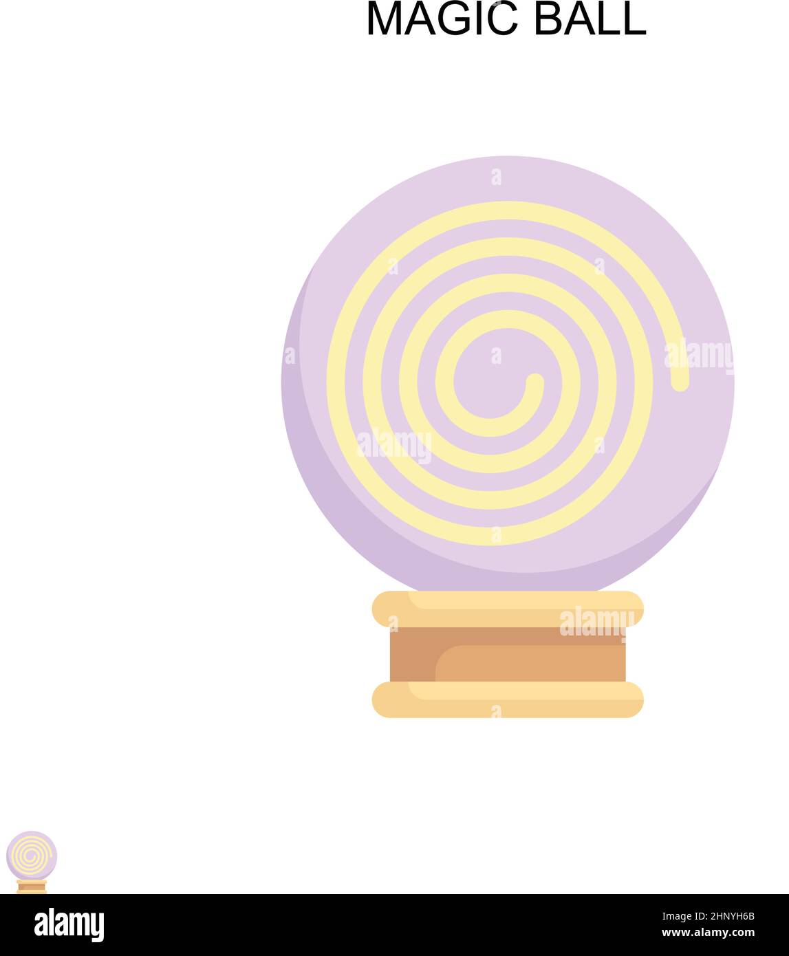 Icône de vecteur simple Magic ball.Modèle de conception de symbole d'illustration pour élément d'interface utilisateur Web mobile. Illustration de Vecteur