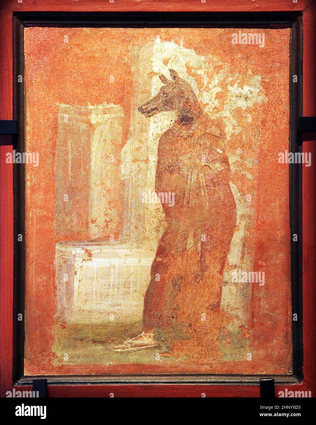 Cérémonie égyptienne par les prêtres isis dans le Temple d'Isis.adoration Isis.Fresco.1st siècle après J.-C. du Temple d'Isis Pompéi (62-79 après J.-C.) Banque D'Images