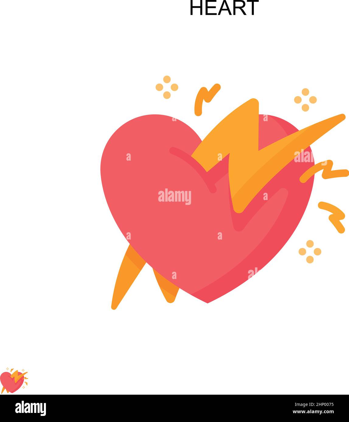 Icône vecteur simple coeur.Modèle de conception de symbole d'illustration pour élément d'interface utilisateur Web mobile. Illustration de Vecteur