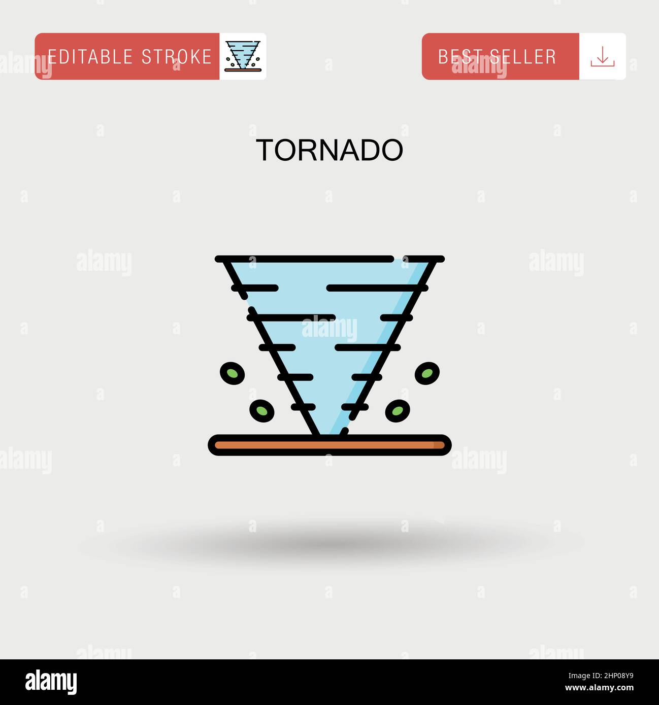 Icône de vecteur simple Tornado. Illustration de Vecteur