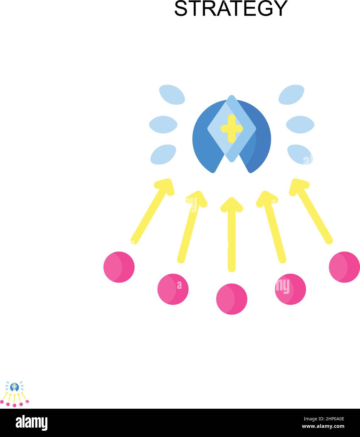Icône de vecteur simple de stratégie.Modèle de conception de symbole d'illustration pour élément d'interface utilisateur Web mobile. Illustration de Vecteur
