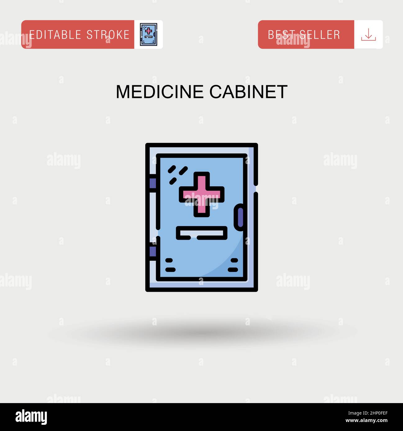 Cabinet de médecine simple vecteur icône. Illustration de Vecteur