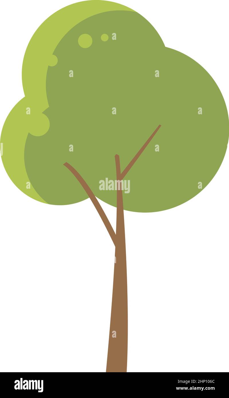 Icône de l'arborescence. Plante de parc vert. Décoration de jardin et de rue Illustration de Vecteur