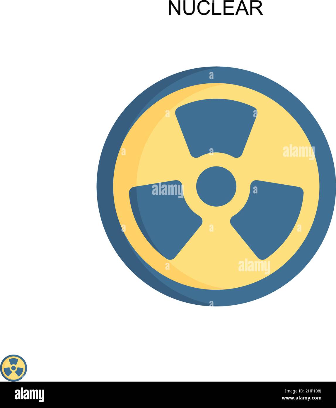 Icône de vecteur simple nucléaire.Modèle de conception de symbole d'illustration pour élément d'interface utilisateur Web mobile. Illustration de Vecteur