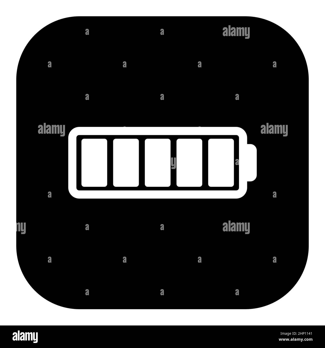 Batterie et icône d'application Banque D'Images