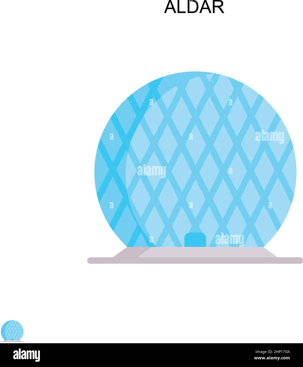 Icône de vecteur simple Aldar. Modèle de conception de symbole d'illustration pour élément d'interface utilisateur Web mobile. Illustration de Vecteur