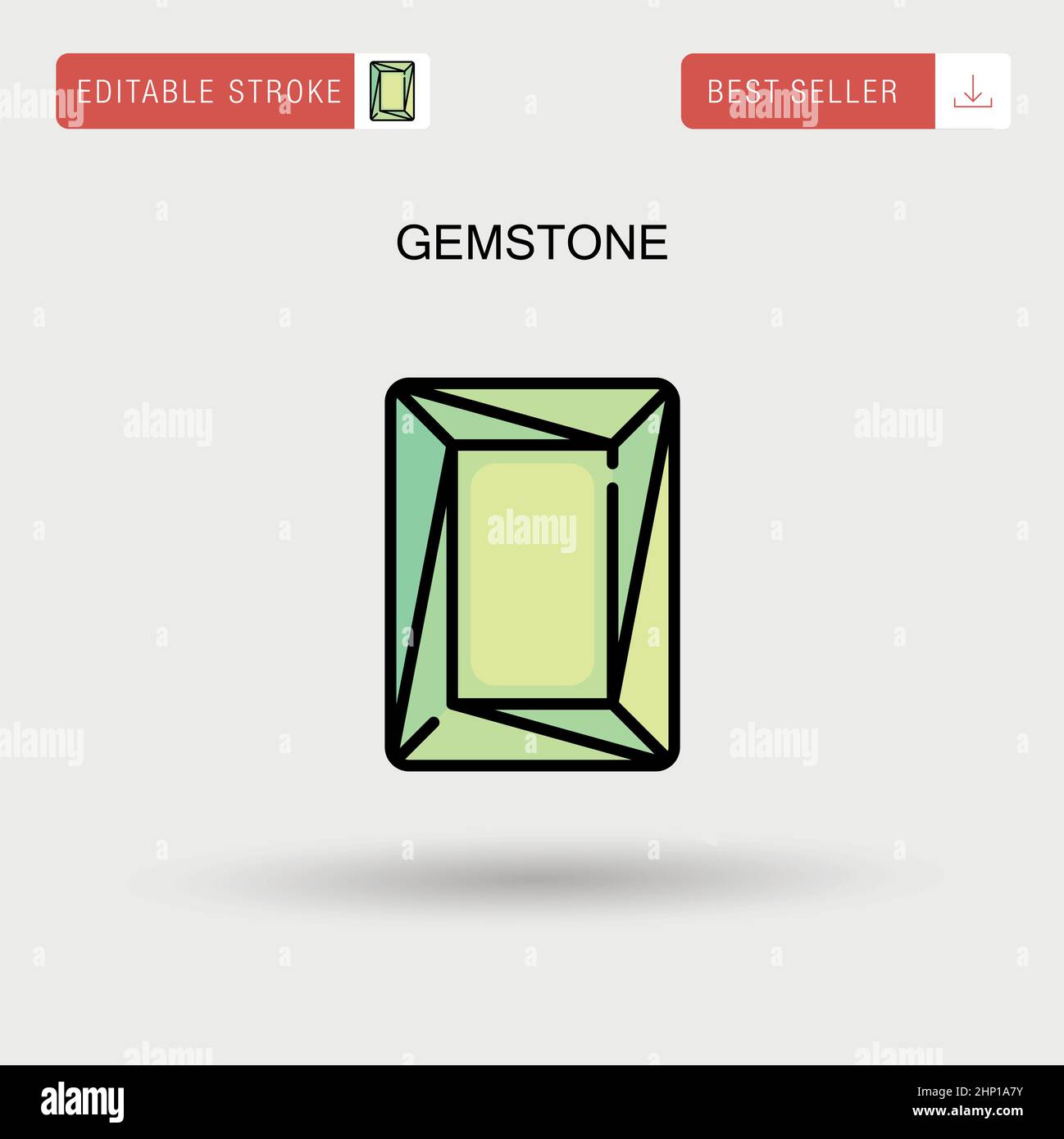 Icône de vecteur simple Gemstone. Illustration de Vecteur