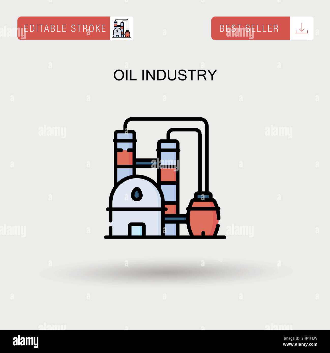 Icône de vecteur simple pour l'industrie pétrolière. Illustration de Vecteur
