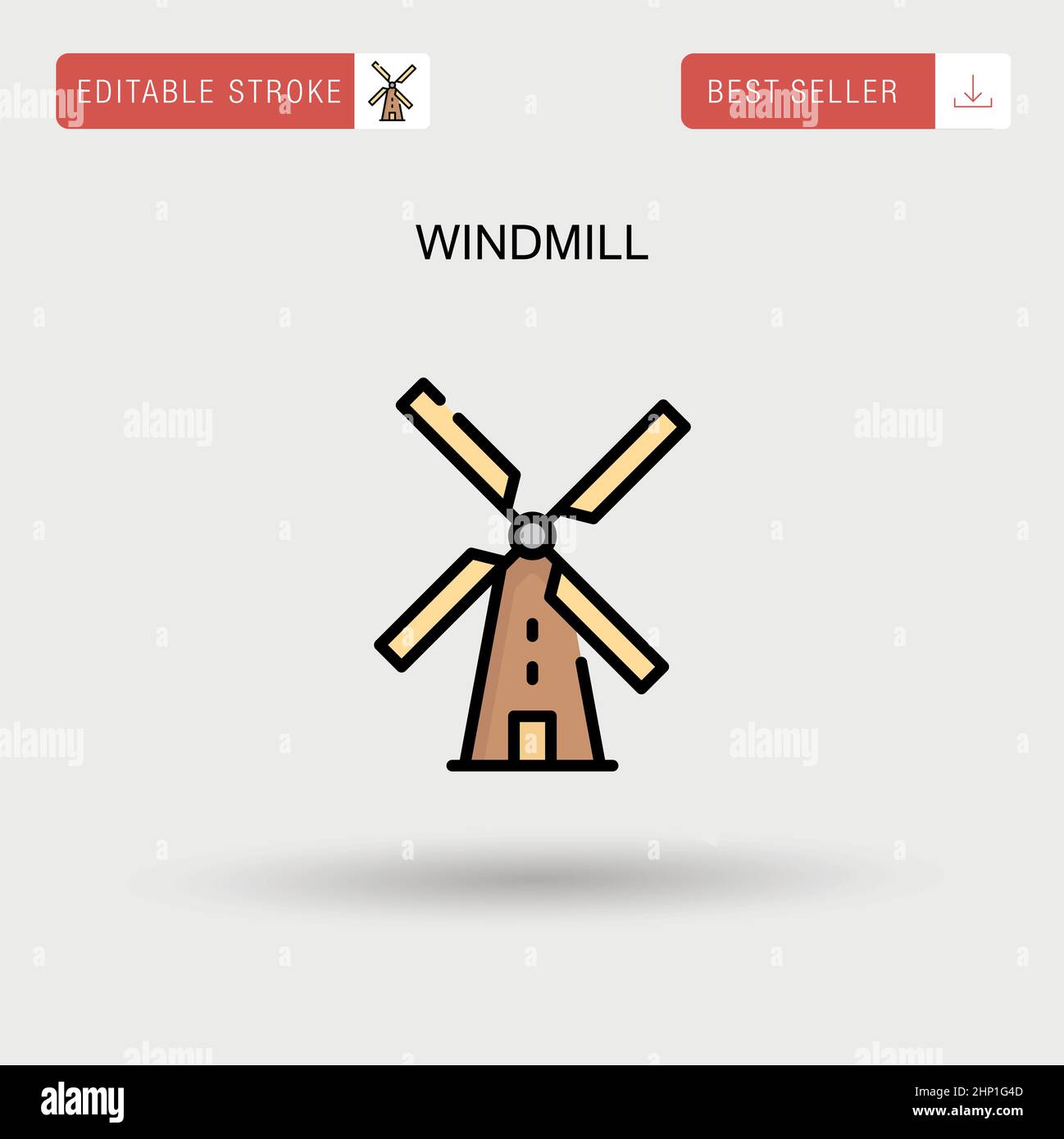 Icône de vecteur simple Windmill. Illustration de Vecteur Icône de vecteur simple Windmill. Illustration de Vecteur