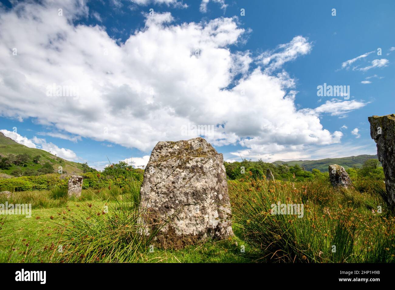 Lochbuie Standing Stones sur l'île de Mull, en Écosse Banque D'Images