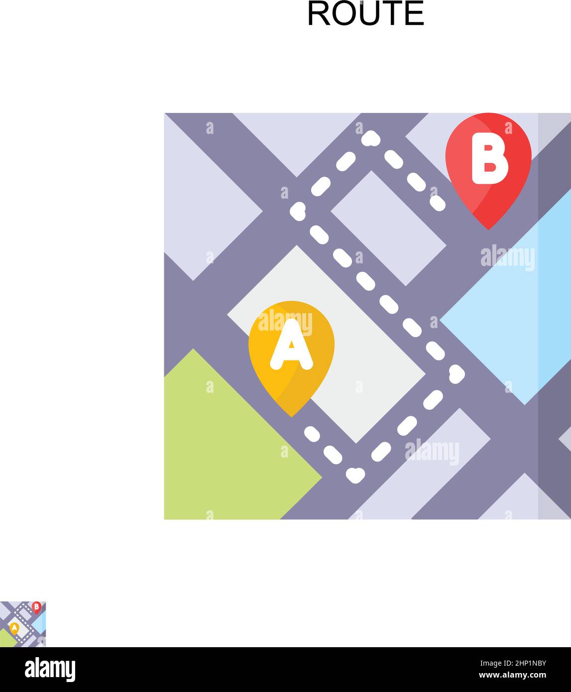 Icône de vecteur simple de routage.Modèle de conception de symbole d'illustration pour élément d'interface utilisateur Web mobile. Illustration de Vecteur