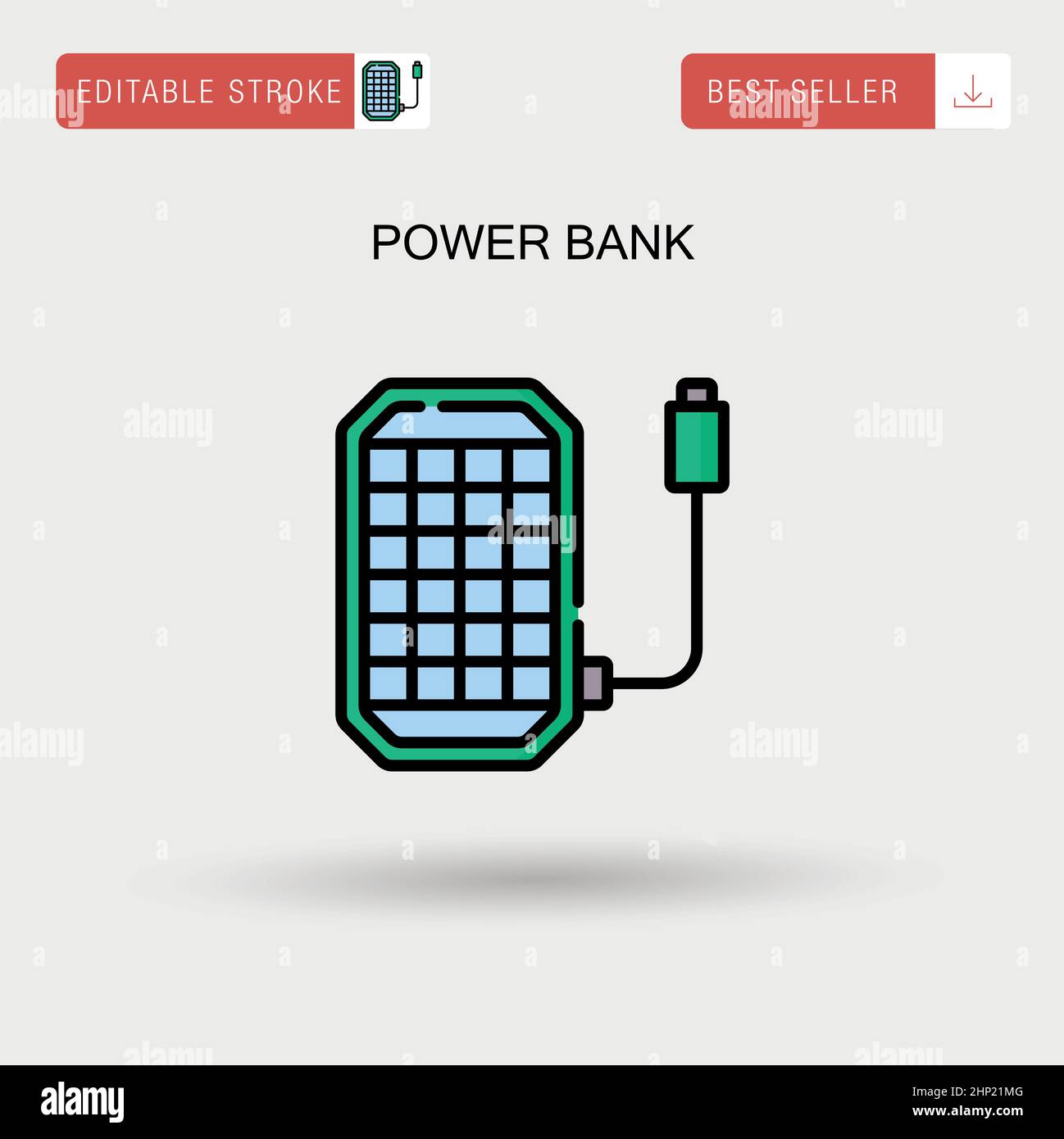 Icône de vecteur simple Power Bank. Illustration de Vecteur