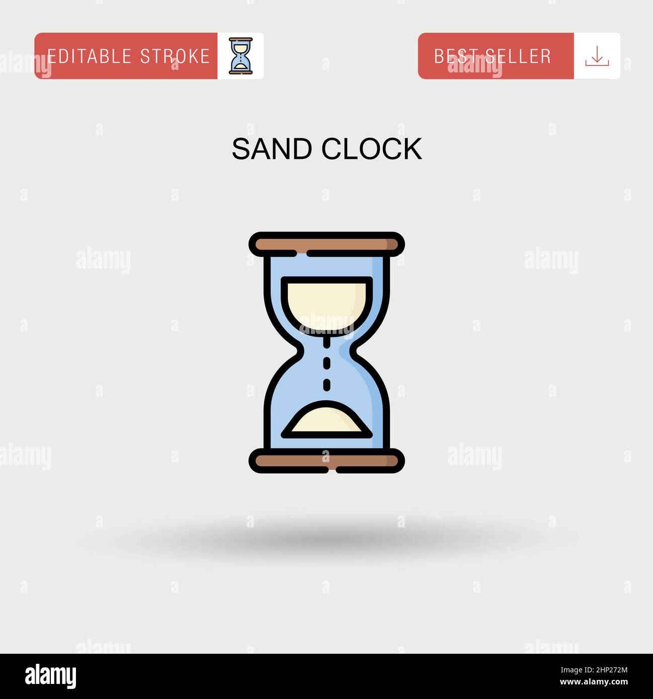 Sabler horloge simple vecteur icône. Illustration de Vecteur