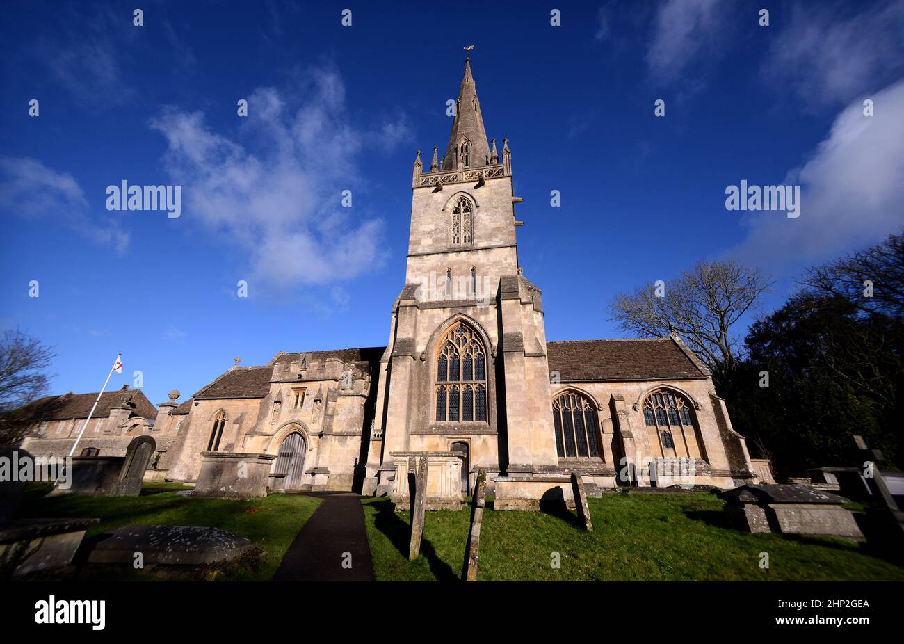 Église Saint-Bartholomée à Corsham Wilts, Royaume-Uni Banque D'Images