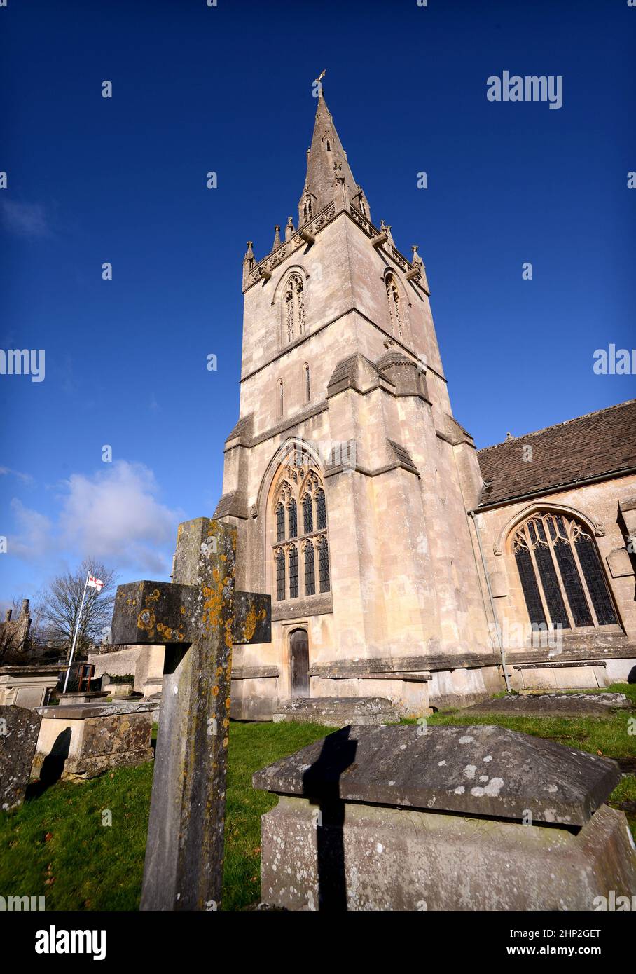 Église Saint-Bartholomée à Corsham Wilts, Royaume-Uni Banque D'Images