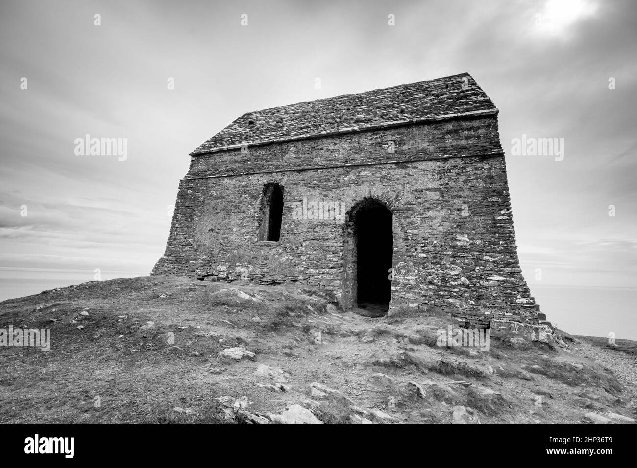 Chapelle St Michaels à Rame Head à Cornwall, Royaume-Uni Banque D'Images