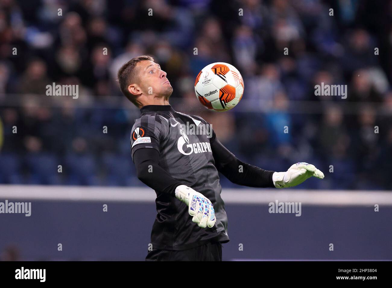 Saint-Pétersbourg, Russie. 17th févr. 2022. Mikhail Kerzhakov (No.41) de Zenit en action pendant le match de football de l'UEFA Europa League entre Zenit et Real Betis Balompie à Gazprom Arena.final score; Zenit 2:3 Real Betis Balompie. (Photo par Aleksandr Kulebyakin/SOPA Images/Sipa USA) crédit: SIPA USA/Alay Live News Banque D'Images