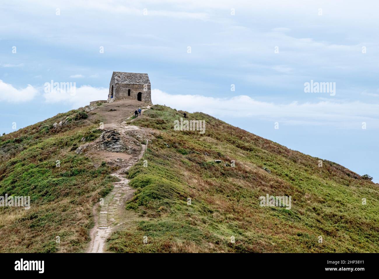 Chapelle St Michaels à Rame Head à Cornwall, Royaume-Uni Banque D'Images