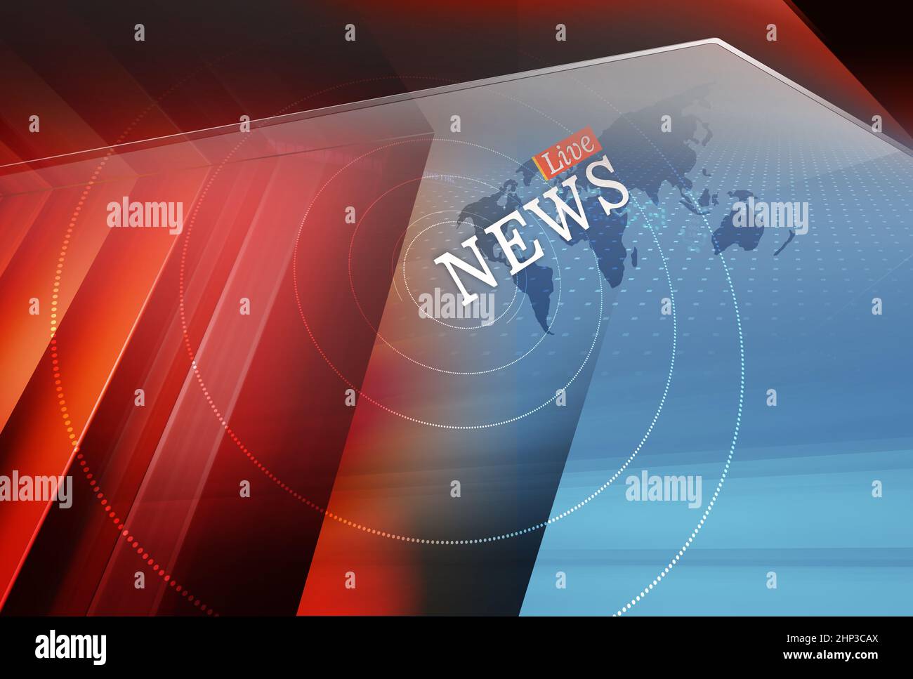 Nouvelles du monde graphique historique avec des flèches et des actualités texte. 3d illustration Banque D'Images