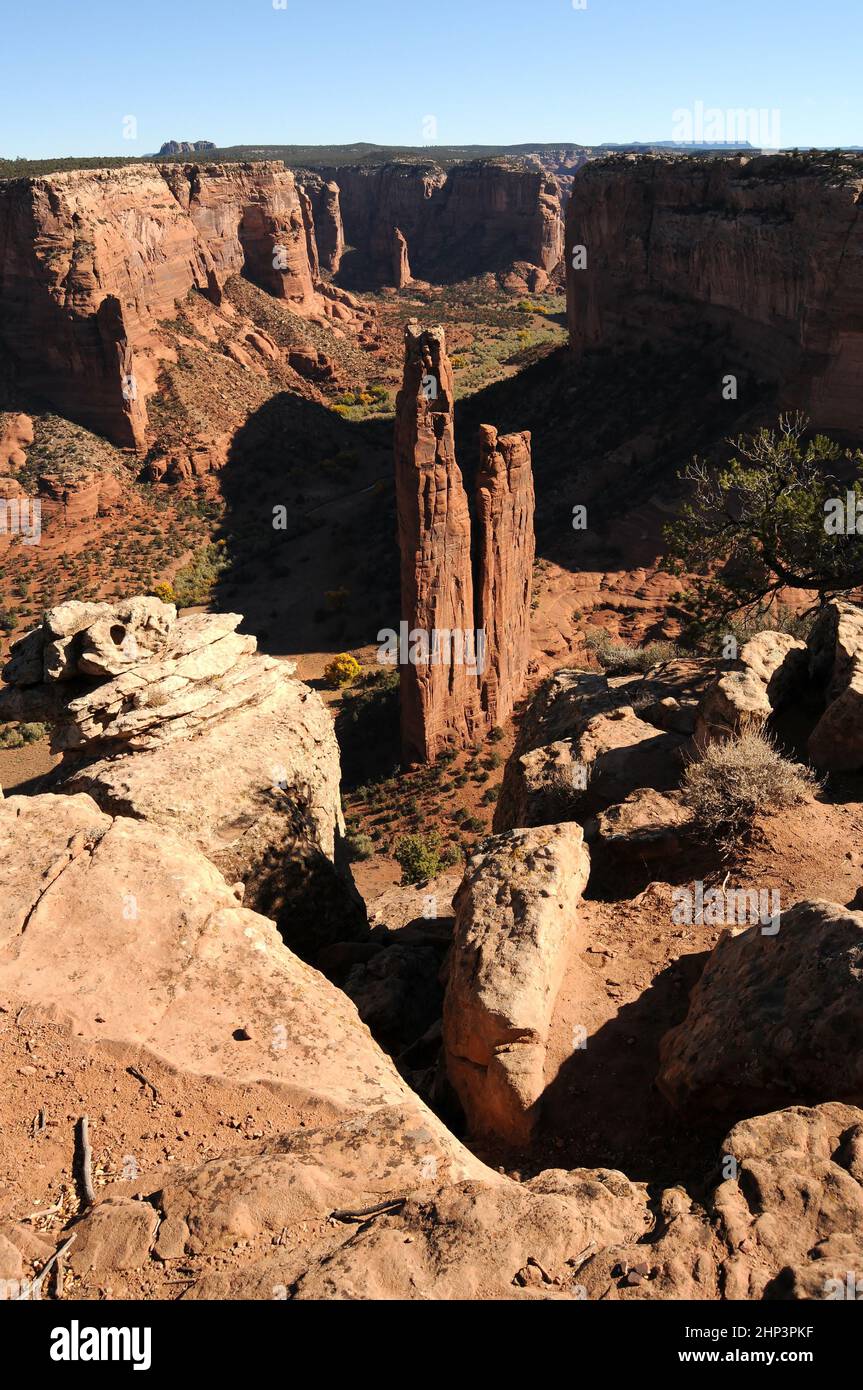 Araignée rock le Canyon de Chelly Navajo Nation Banque D'Images