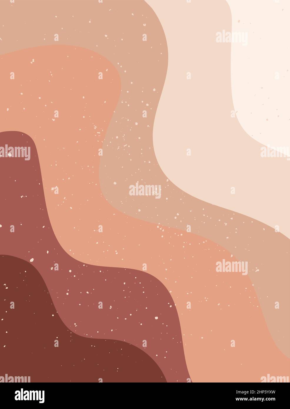 Affiche murale abstraite rétro. Couleurs naturelles neutres. Design moderne du milieu du siècle. Illustration de Vecteur