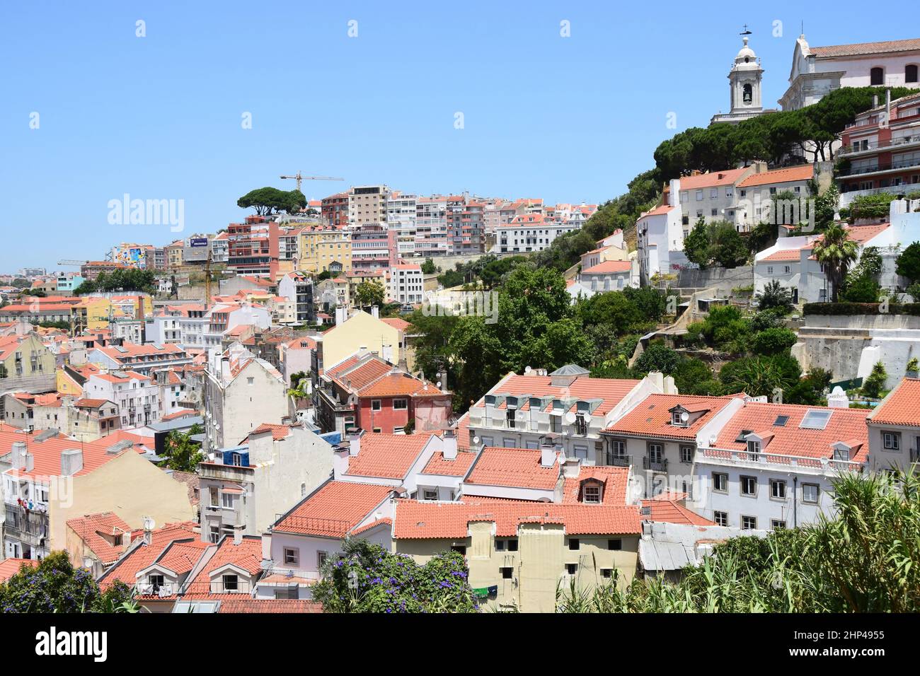 Vue magnifique sur la vieille ville de Lisbonne Banque D'Images