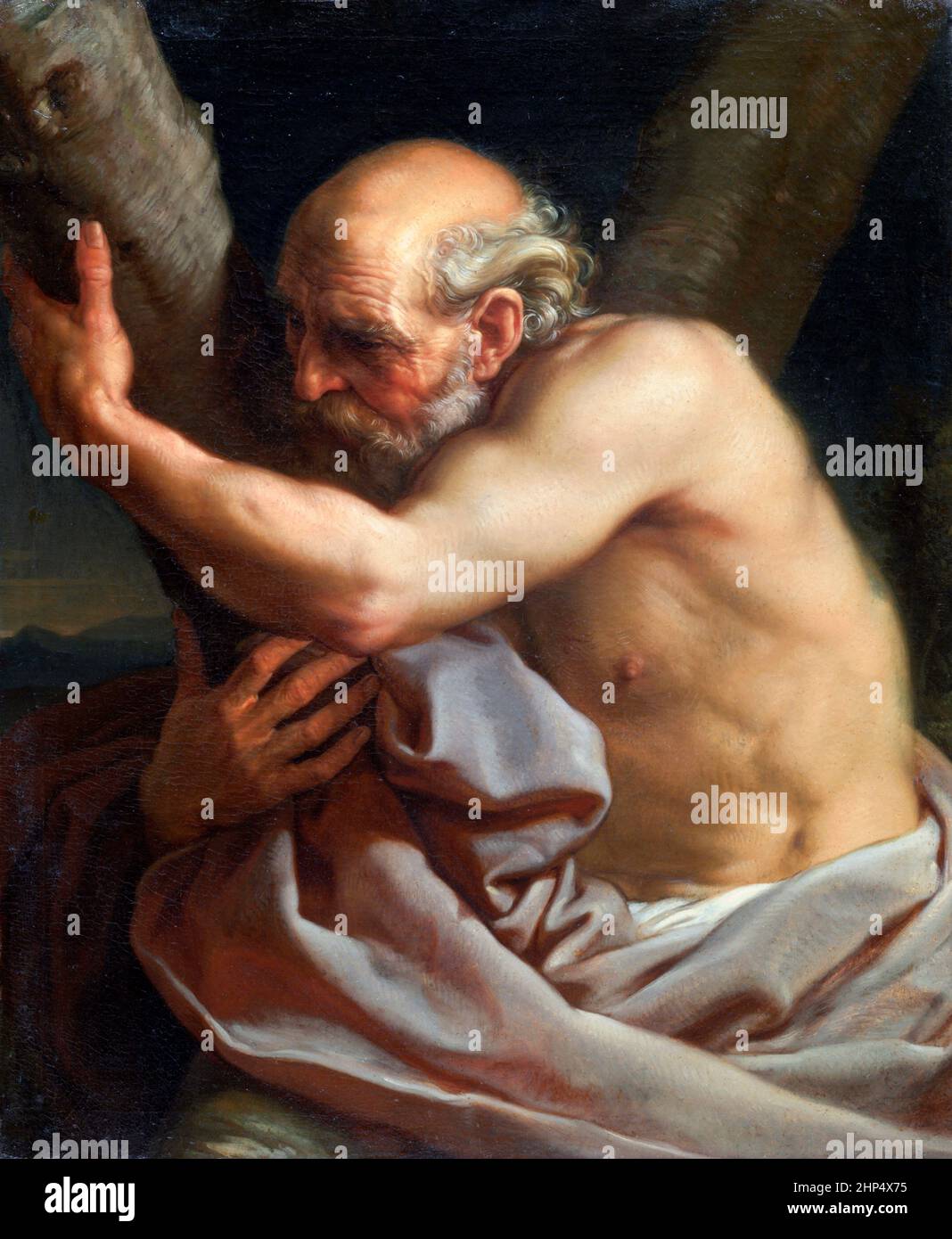 Pompeo Batoni. Saint Andrew par l'artiste italien Pompeo Girolamo Batoni (1708-1787), huile sur toile, 1740/43 Banque D'Images