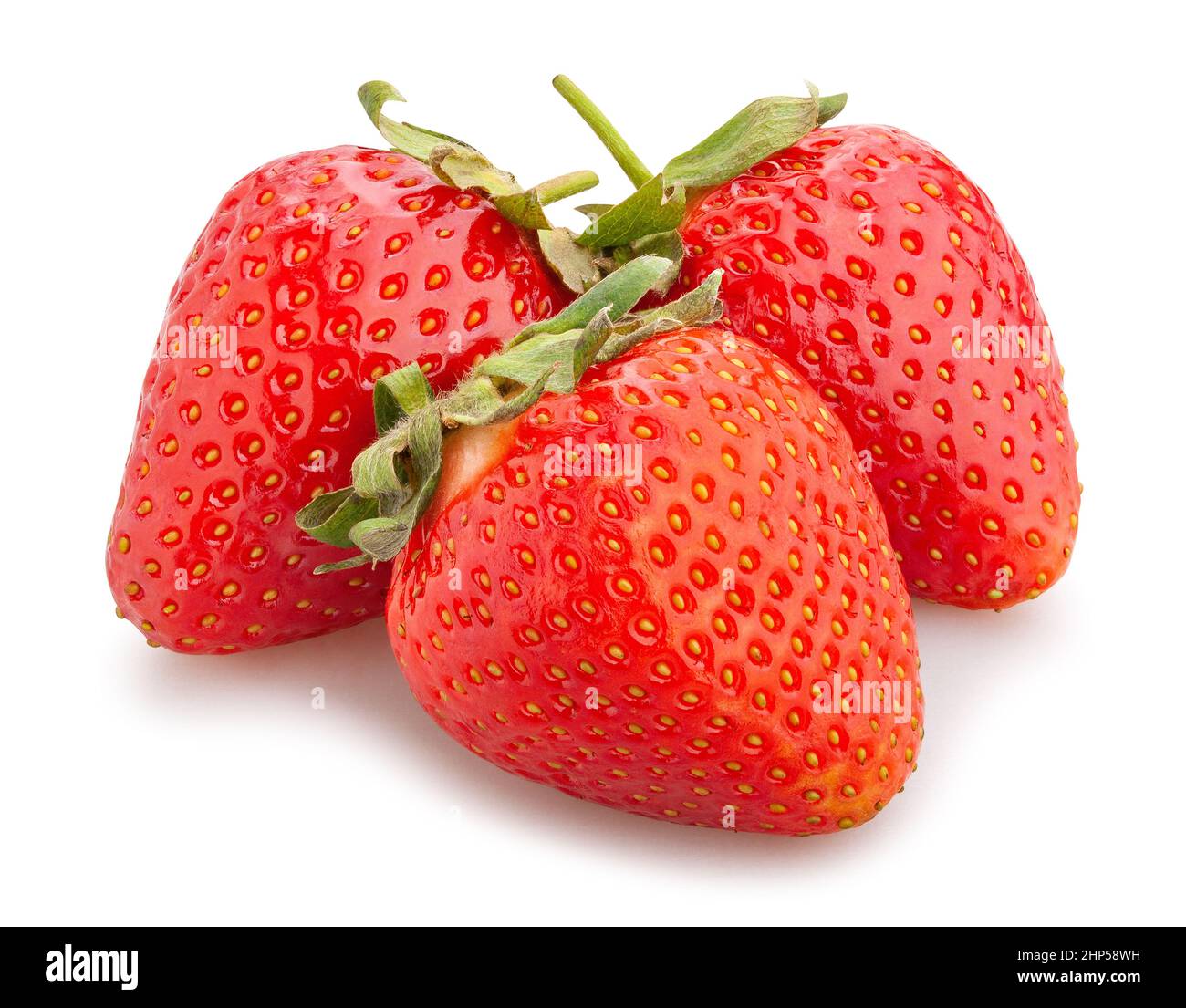 Chemin de fraises isolated on white Banque D'Images