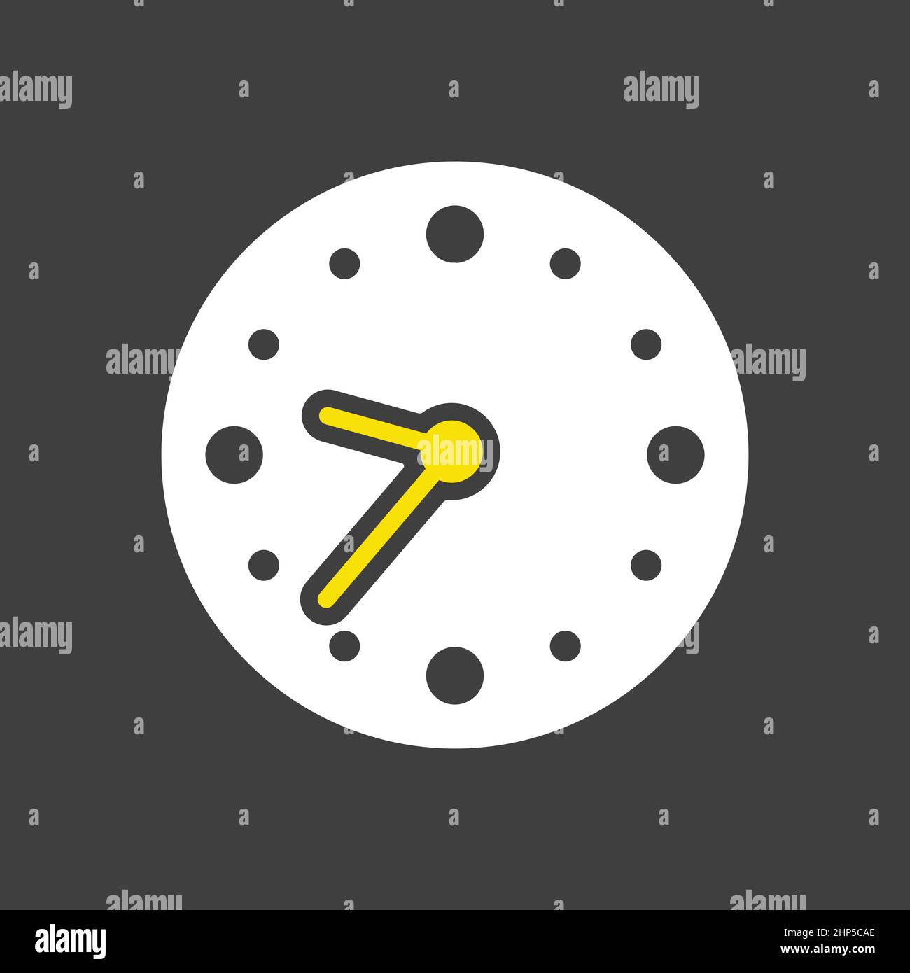 Icône de vecteur d'horloge isolée sur le blanc Illustration de Vecteur