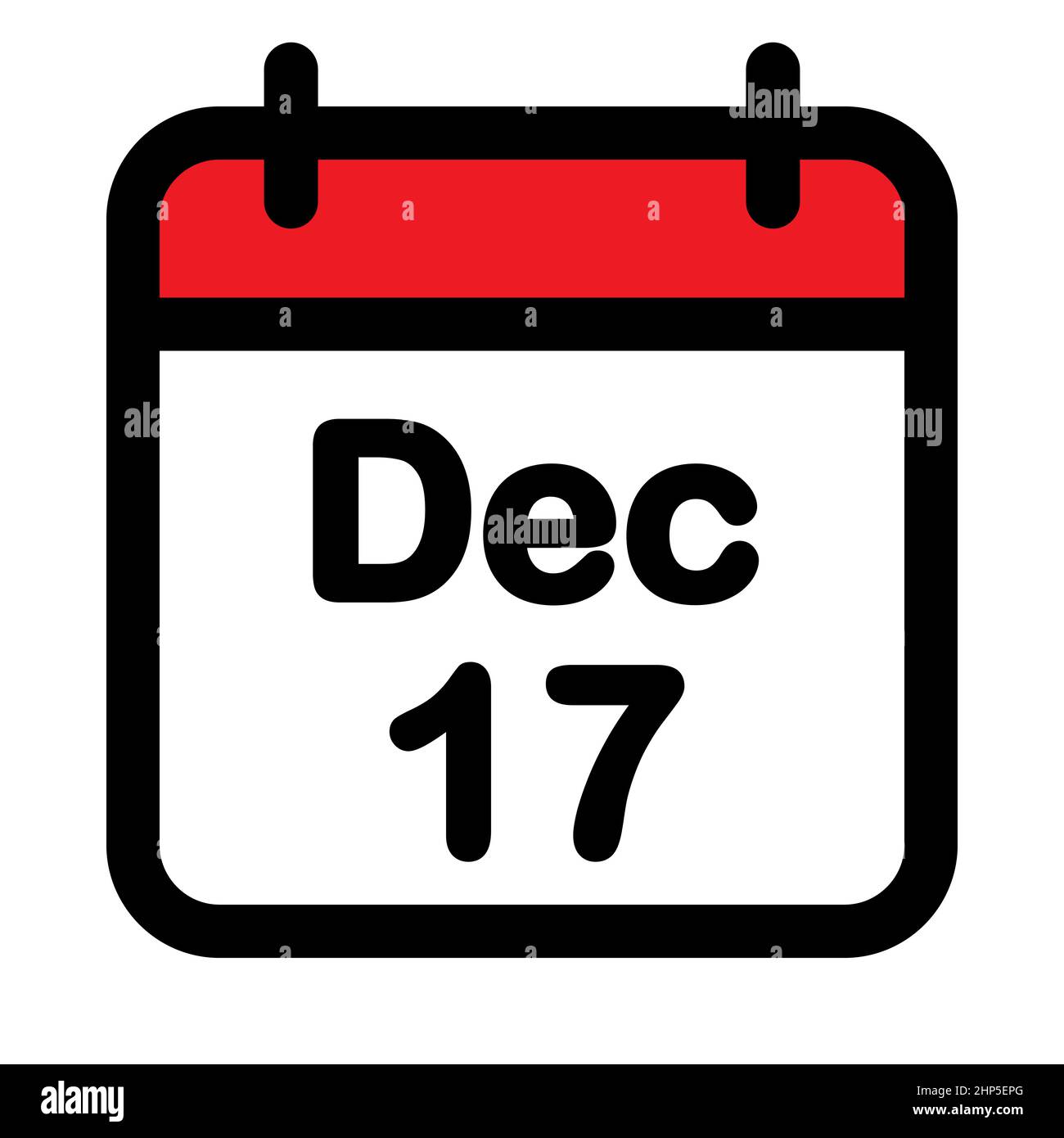 Icône du calendrier de décembre Illustration de Vecteur