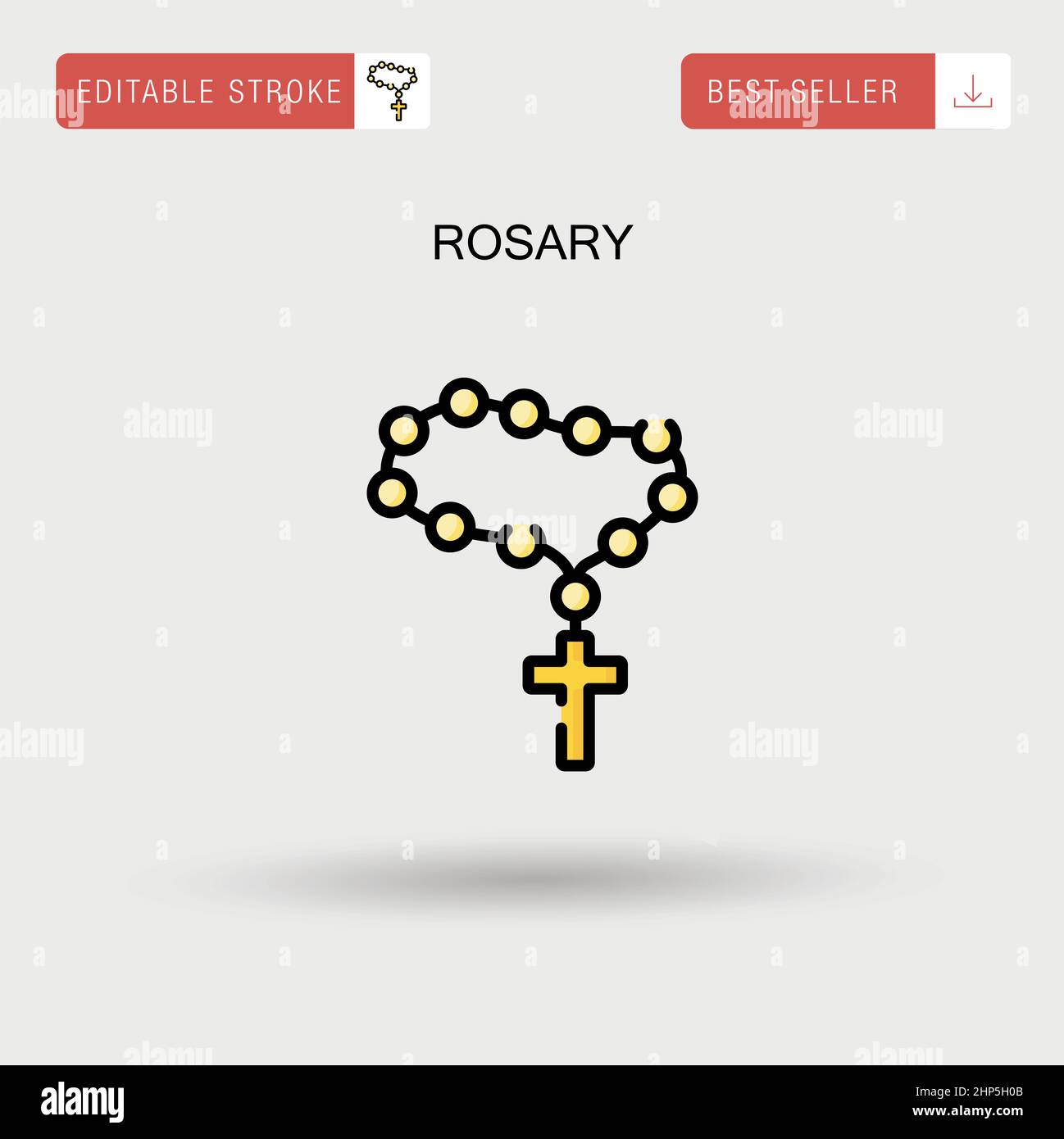 Icône de vecteur simple Rosary. Illustration de Vecteur