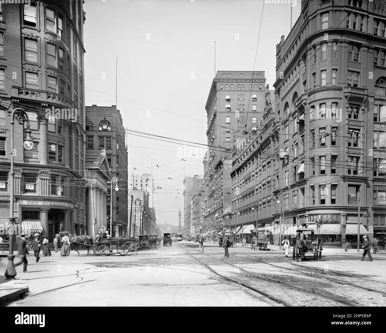 Euclid Avenue, Cleveland, Ohio, États-Unis, Detroit Publishing Company, 1905 Banque D'Images